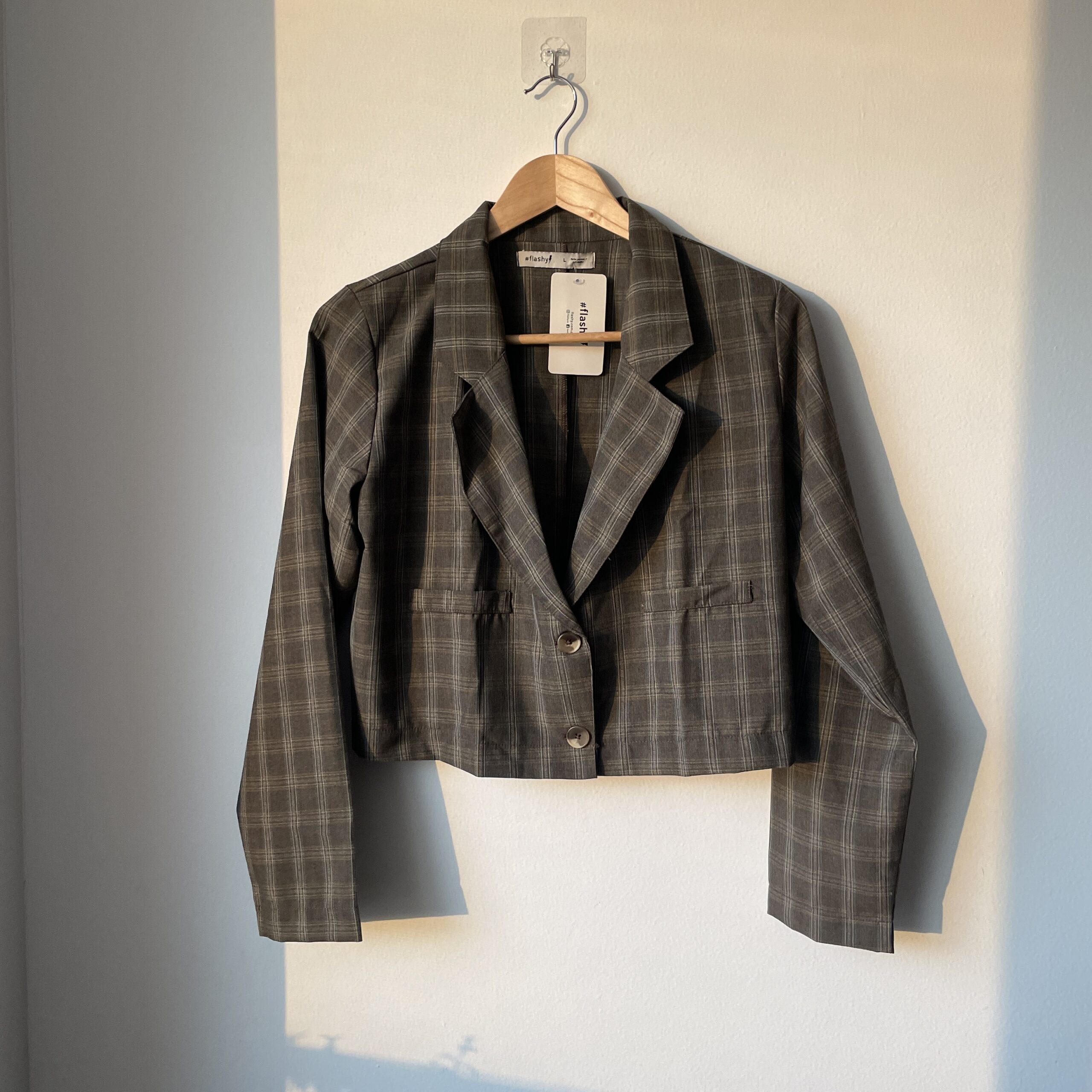 Blazer crop cuadros